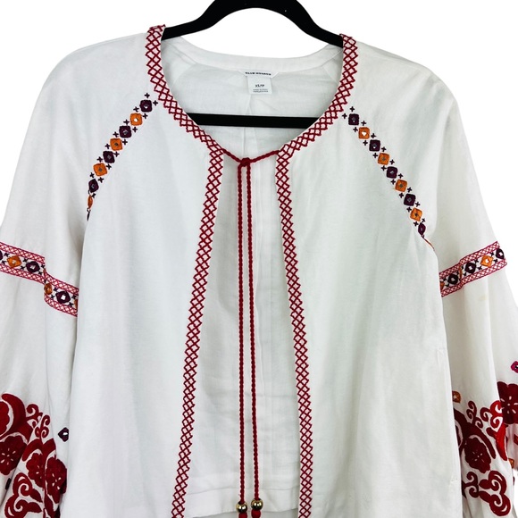 Club Monaco White Embroidered Front-Tie Oversized Cardigan/Jacket Women size XS - Picture 4 of 16